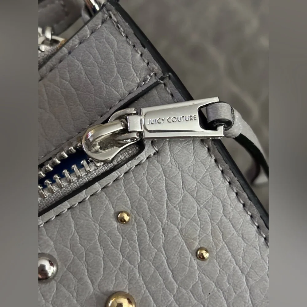 Preppy Juicy Couture Gray Studded Shoulder Bag